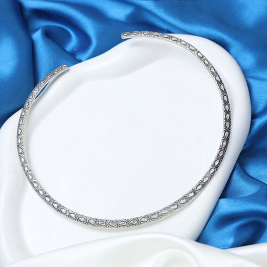Sterling Engraved wheat Choker