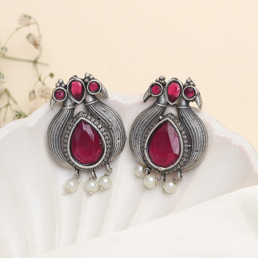 Peacock Pearl Earring