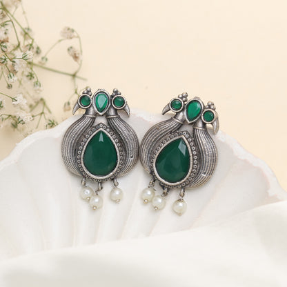 Peacock Pearl Earring