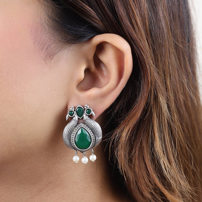 Peacock Pearl Earring