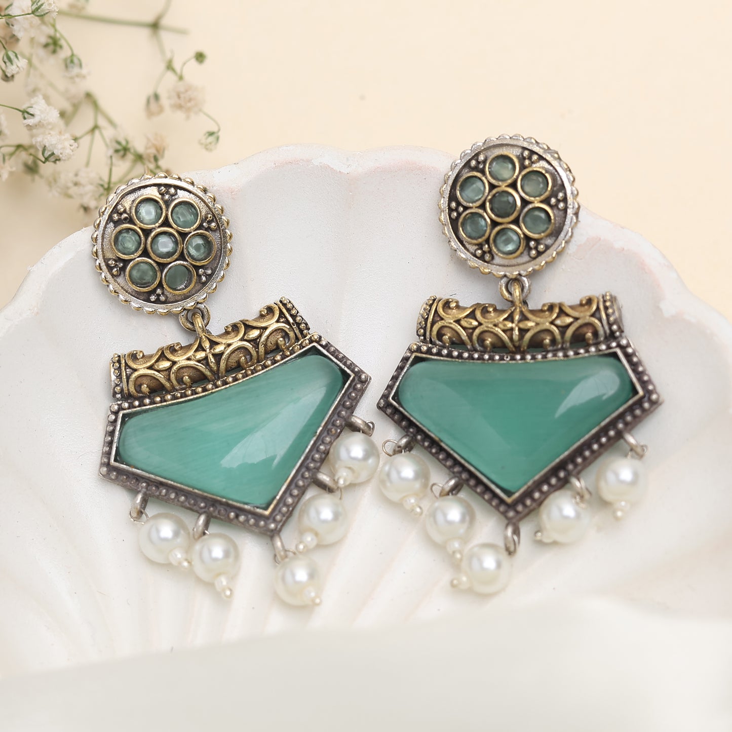 Rani Meena Stone Earring
