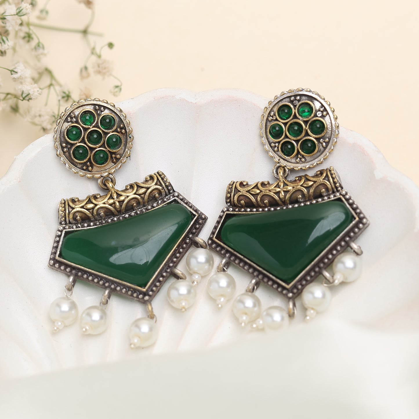 Rani Meena Stone Earring