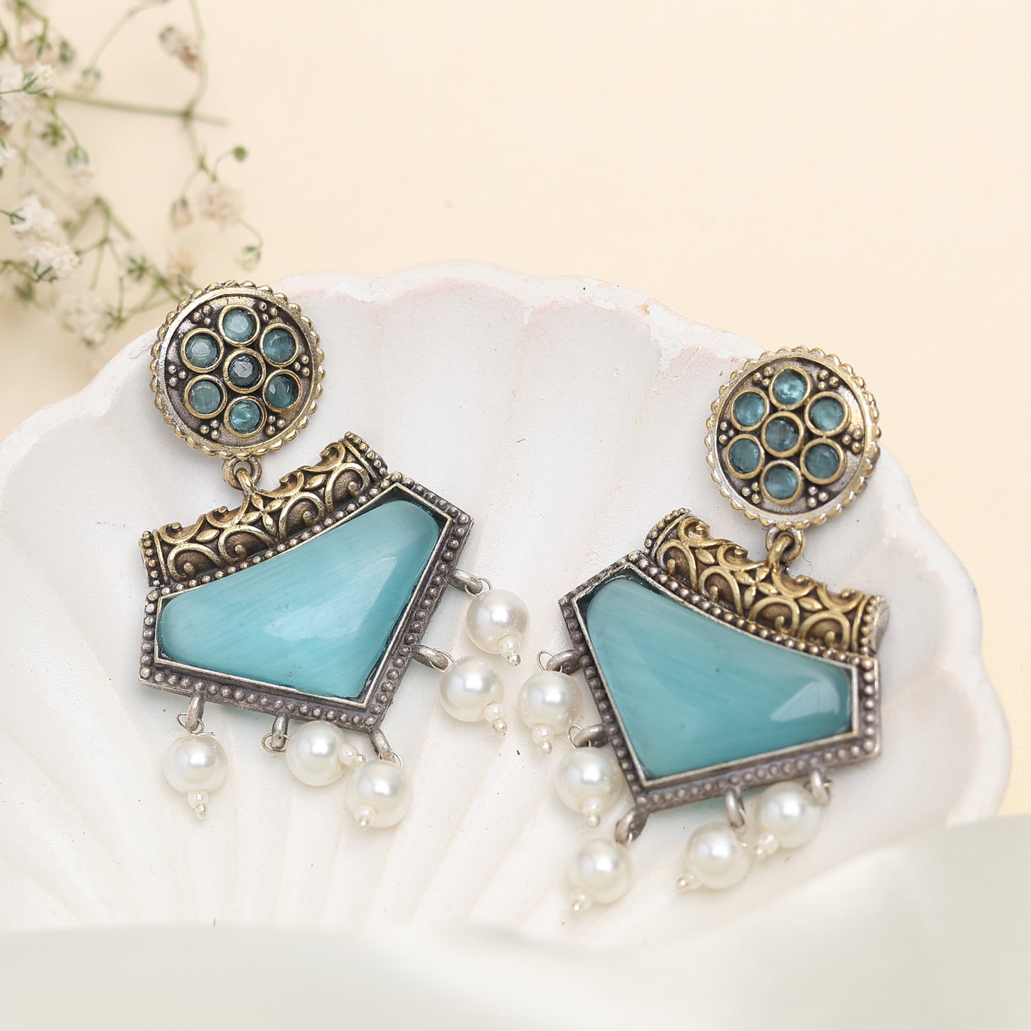 Rani Meena Stone Earring