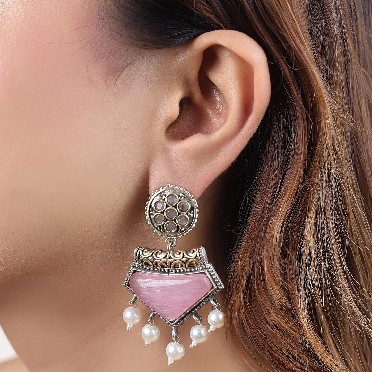 Rani Meena Stone Earring