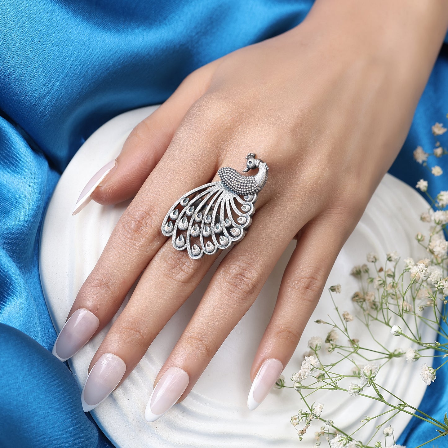 Peacock Silver Ring