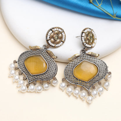 Vintage Temple Style Pearl Earring
