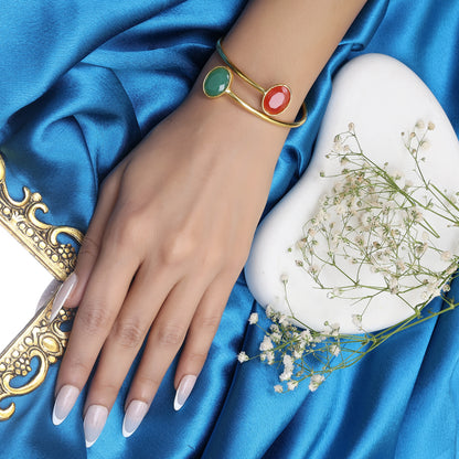 Lustrous Oval Cabochon Bracelets