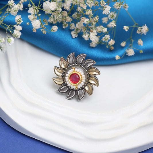 Petals Multi Stone red