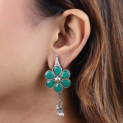 Flower Vogue Semi Precious Jhumka