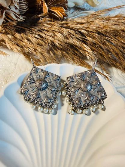 Rhombus Dangler Earrings