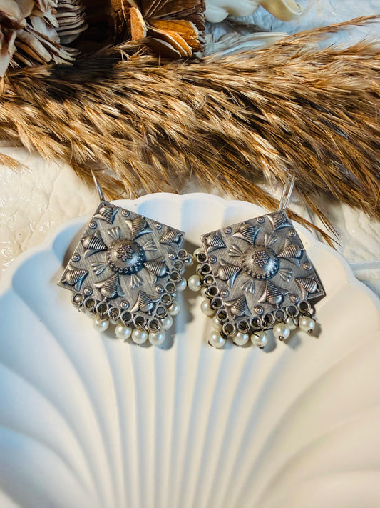 Rhombus Dangler Earrings