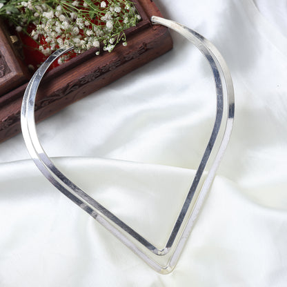 Party wear 2 line silver choker