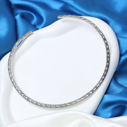 Sterling Engraved wheat Choker