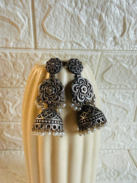 Floral tiered jhumkha