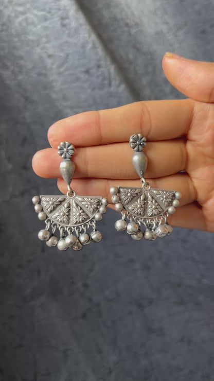 Antique silver semi circle ghungroo